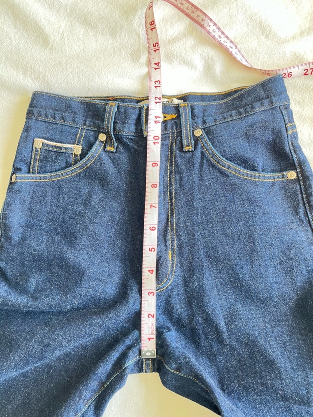 Naked & Famous Classic Fit Karui Stretch Selvedge Jeans High Rise 25 Blue Indigo - Picture 11 of 16